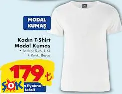 SLAZENGER KADIN T-SHİRT MODAL KUMAŞ